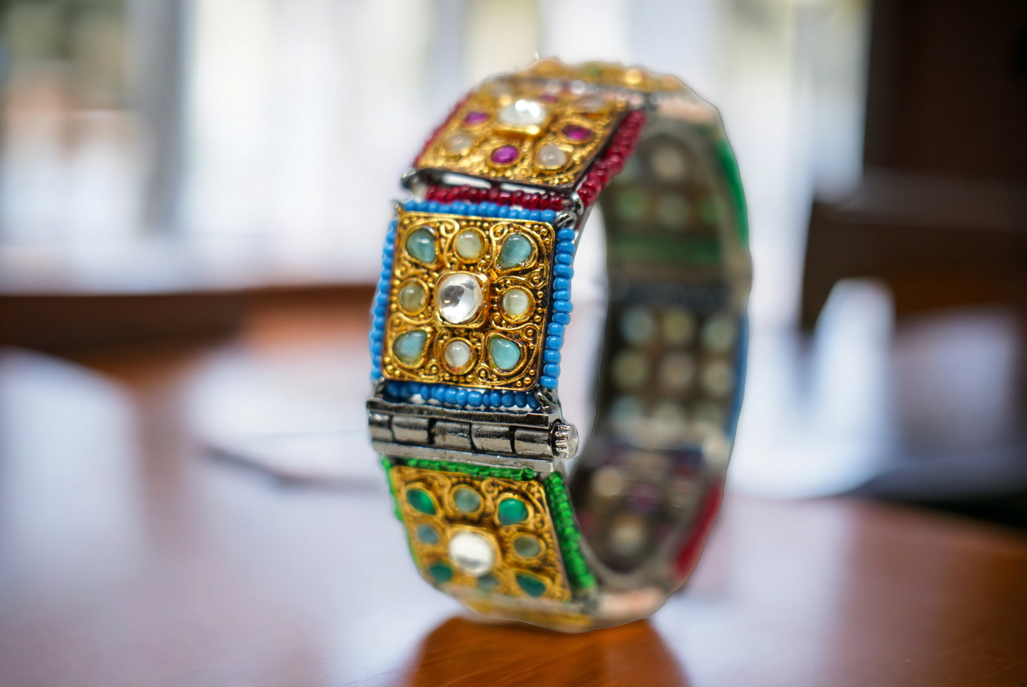 Multi Color Kundan Stone Bracelet