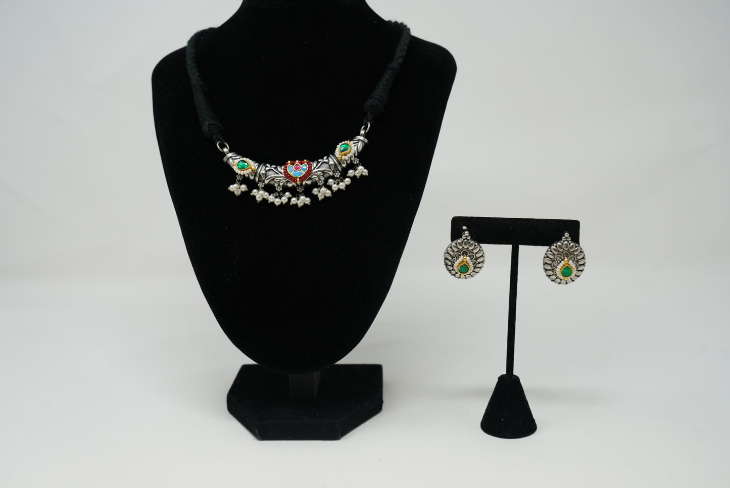 Alloy Silver Contemporary Necklaces Set