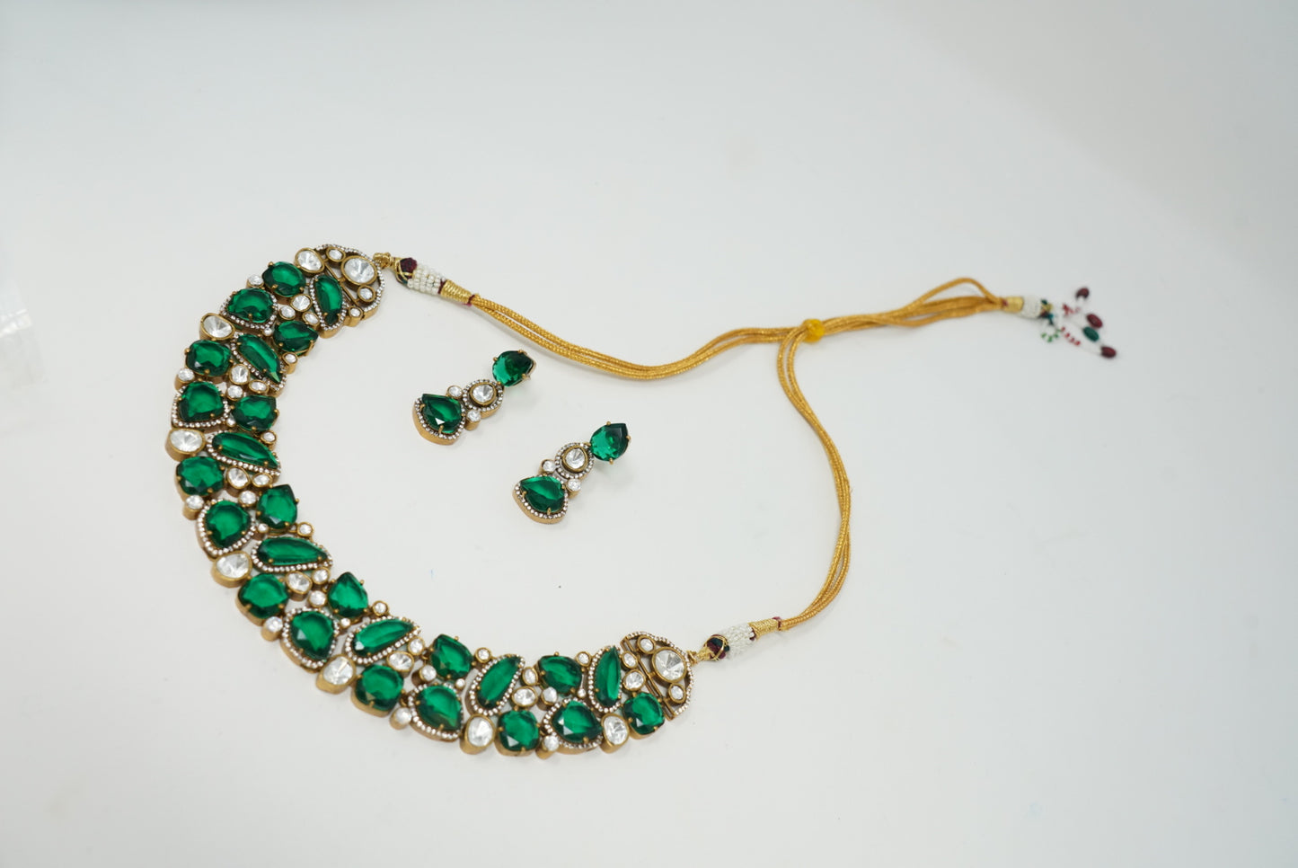 Elegant Green Stone Studded Necklace