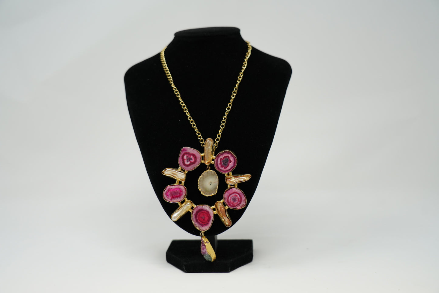 Pink Semi Precious Stone Necklace
