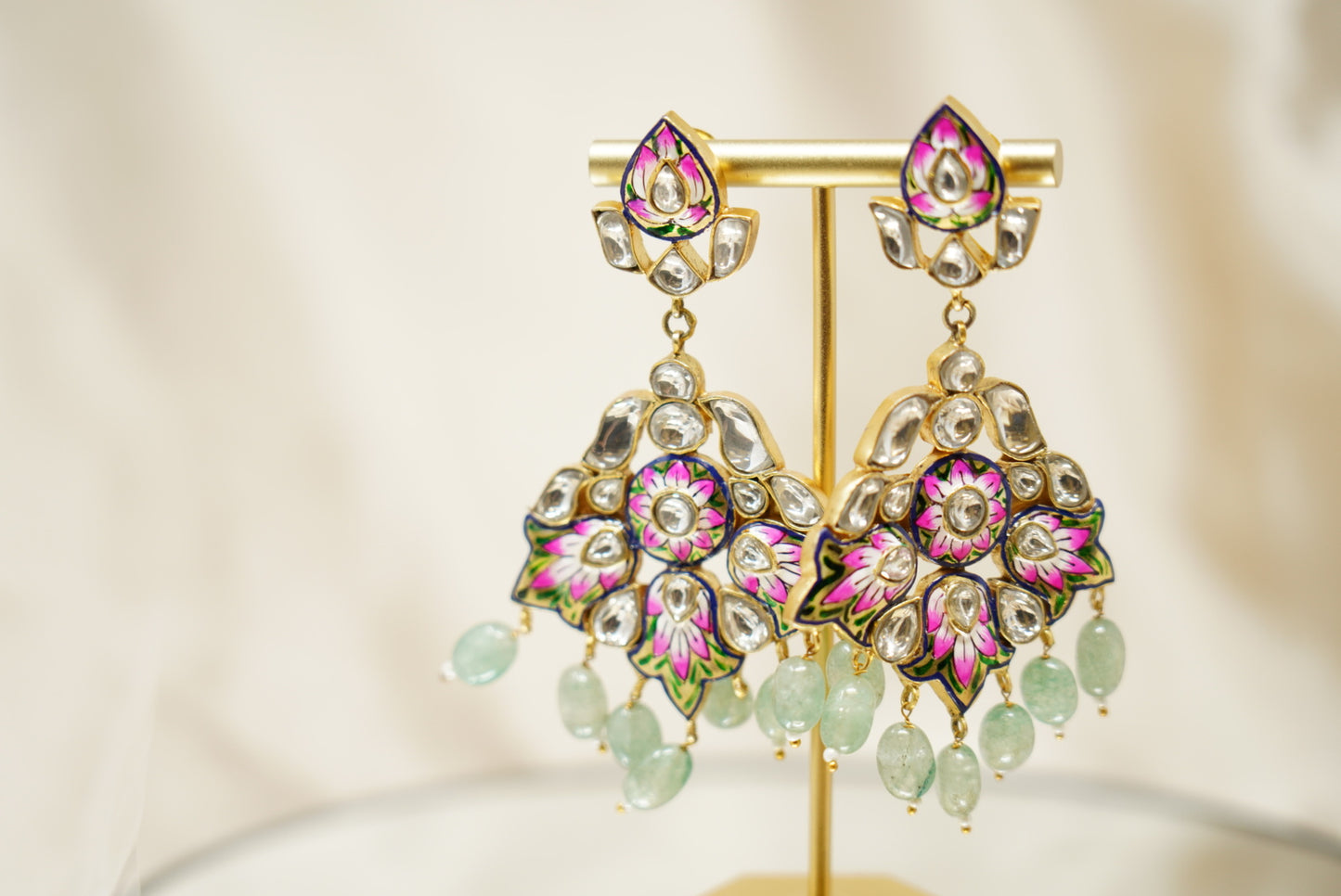 Dazzling Multicolor Kundan Earrings